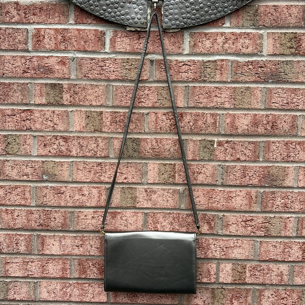 Vintage Ande Bronze Pewter Metallic Crossbody Clutch Bag Removable Strap Vintage - Picture 3 of 15